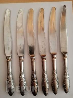 Столовые ножи мельхиоровые 1