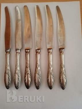 Столовые ножи мельхиоровые 2