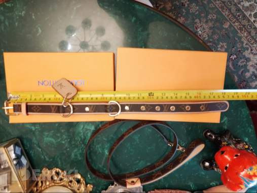 Ошейник lv louis vuitton с поводком (точная копия) 0