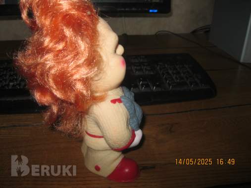 Игрушка резиновая. Юрий Куклачев с котиком. СССР 3