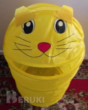 Корзина-котенок для игрушек, новая, желтого цвета, 2