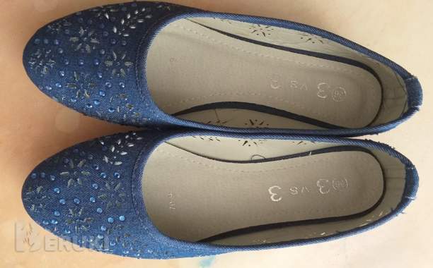 Балетки синие под джинс, р. 36, новые 2