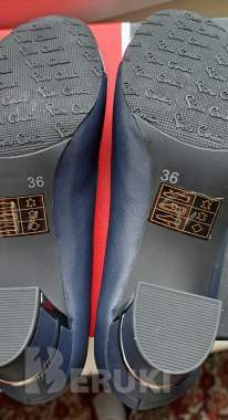 Туфли синие с бантиком, р. 36, новые, в коробке 3