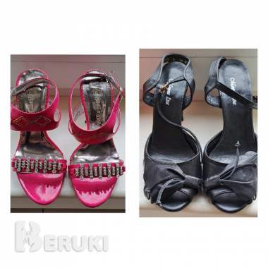 Босоножки черные и розовые, б. У. 2 пары 0