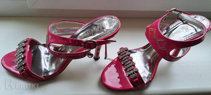 Босоножки черные и розовые, б. У. 2 пары 7