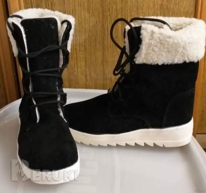 Ботинки черные, китай, р. 37 (идут на р. 36), новые, 0