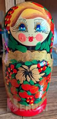 Матрешка-сувенир-2шт, деревянная 5