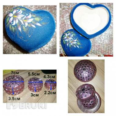 Шкатулки металл и керамика, новые-2шт 0