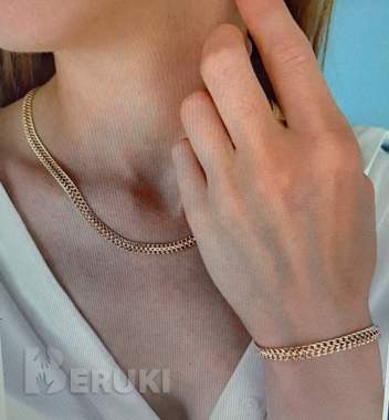 Комплект бижутерии, новый под золото 5