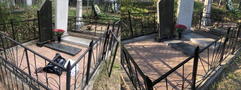 Покраска ограды 1