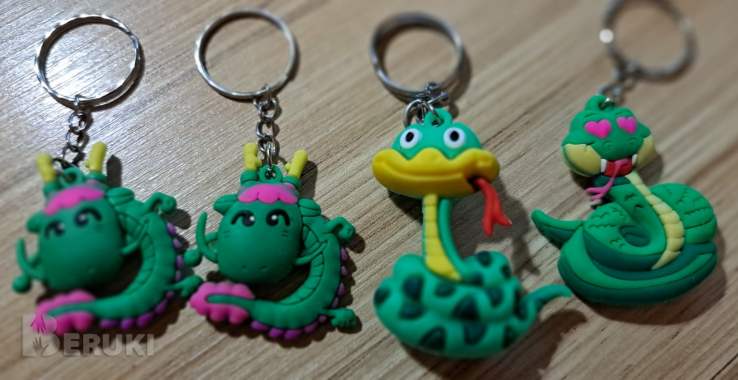 Брелки дракончик и змейка, новые-4шт 0