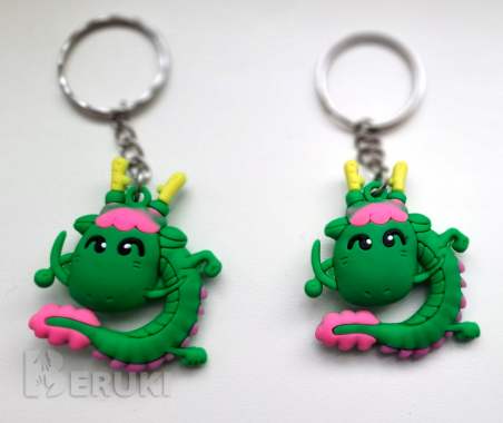 Брелки дракончик и змейка, новые-4шт 2