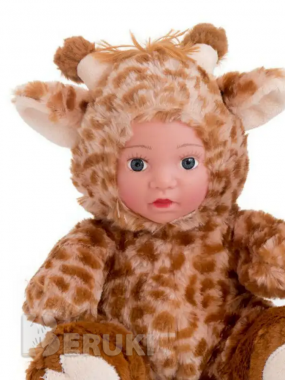 Куклы плюшевые-жирафчик, слоники-3шт 1