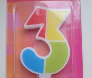 Свечка цифра 3, новая