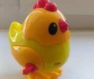 Цыпленок желтый заводной, новый, высотой 9см