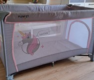 Манеж-кровать caretero с единорожкой