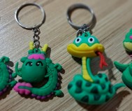 Брелки дракончик и змейка, новые-4шт