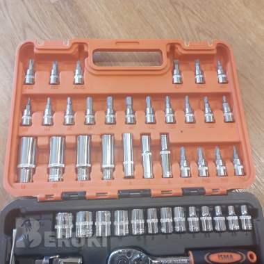 Набор инструментов isma с трещоткой (1/4", 53 предмета) 3