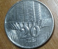Монета 20 злотых польша 1974 г. 
