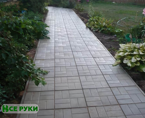 Укладка тротуарной плитки 1