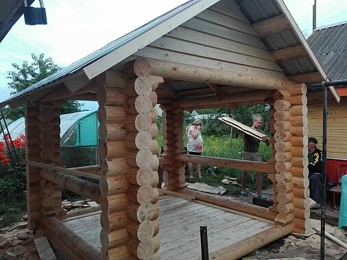 Бани, Беседки, Сараи, Дома из оцилиндрованного бревна 0
