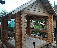 Бани, Беседки, Сараи, Дома из оцилиндрованного бревна