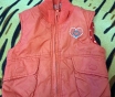 Куртка-жилетка красная короткая на девочку, р. 98