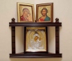 Полка для икон угловая двухъярусная