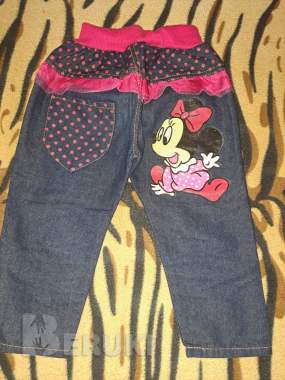 Брюки синие с микки маусом на 2года (р. 86-92), б. У 1