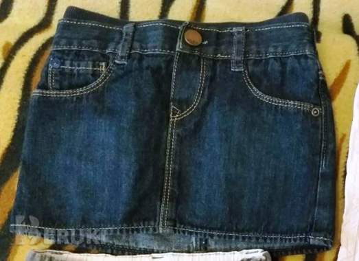 Юбка джинсовая, синяя, на 1-2года (р. 86-92), б. У