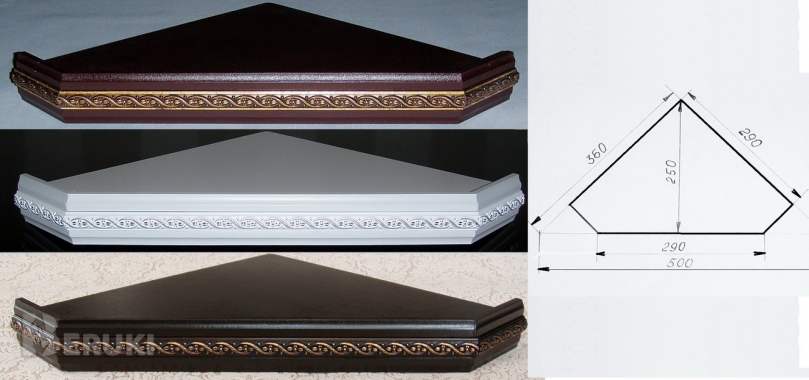 Полка для икон угловая дм 1