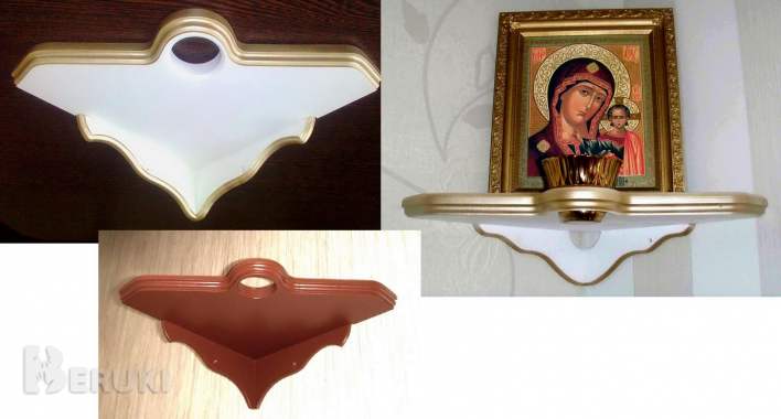 Полка для икон угловая одл 3