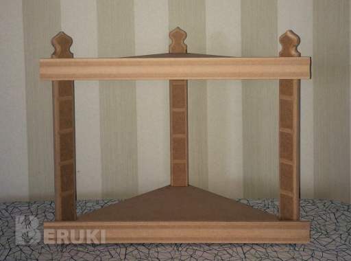 Полка для икон угловая двухъярусная 3