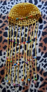 Панамка вязанная с косичками на 4-5лет (р. 50-54) 2