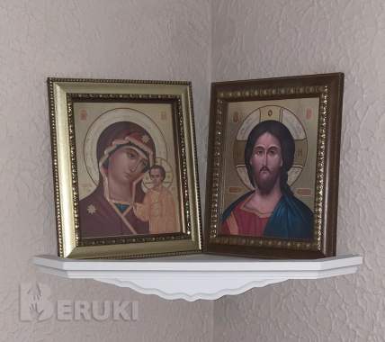 Полка для икон угловая су 1