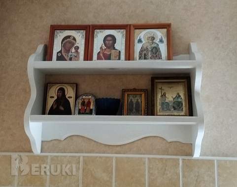 Полка настенная двухъярусная 1