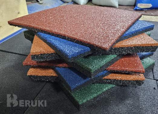 Плитка из резиновой крошки 500х500х40 4