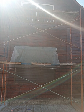 Шлифовка срубов