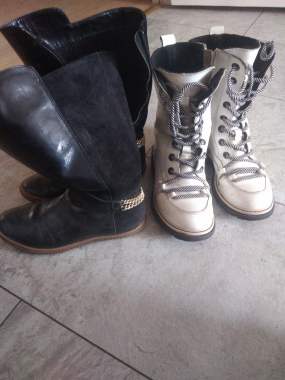 Продам сапоги девичьи из натур. кожи