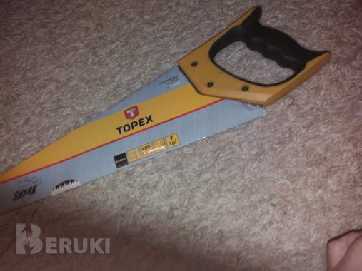 Ножовка по дереву topex «shark», 400 мм