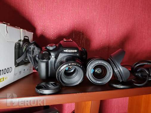 Фотопарат canon eos 1100d+2 объектива