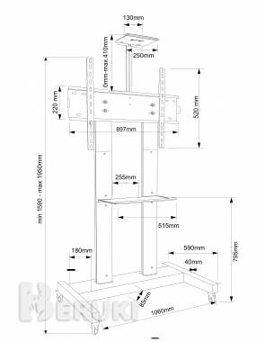 Стойка mst3gp для телевизора и мультимедийной техники 2