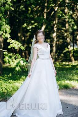 Свадебное платье pronovias оригинал, со шлейфом и кристаллами, после химчистки 3