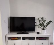 Тумба ikea hemnes белая морилка