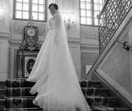 Свадебное платье pronovias оригинал, со шлейфом и кристаллами, после химчистки
