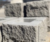 Блок столбовой, декоративный, ломанный 30х30х19