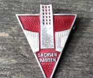 Значок ddr гдр sachsen hausen. Концлагерь заксен-хаузен германия тяжелый эмаль
