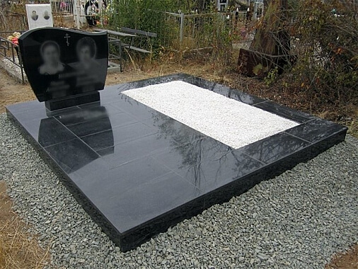 Благоустройство могил: плитка гресс-керамогранит-бессерный блок 2