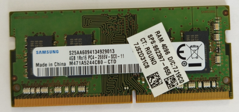 Оперативная память Samsung 4GB DDR4 SODIMM PC4-213 0