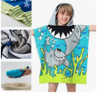 Детский плащ-пончо с капюшоном 2